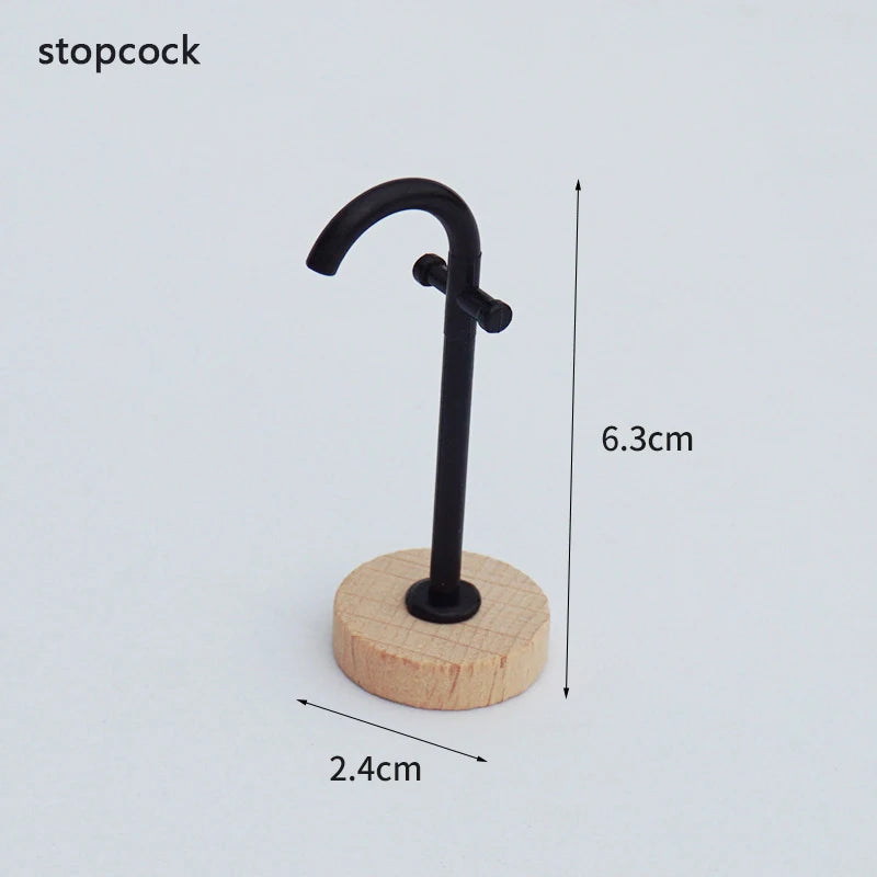 1:6 1:12 Dollhouse Miniature Wooden Bathroom Sink Cabinet Kitchen Wash Basin Drawer Furniture Model Decor Toys Accessory