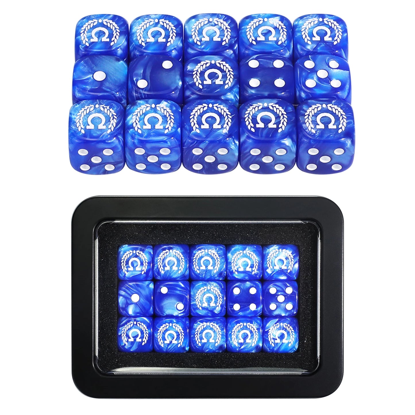 15PCS 16mm/0.63inch D6 Wargaming Dice Set for Tabletop Miniatures Game, Damage Tracking,Army Faction Themed Dice Tokens