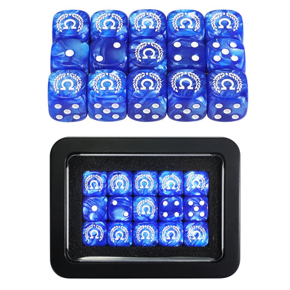 15PCS 16mm/0.63inch D6 Wargaming Dice Set for Tabletop Miniatures Game, Damage Tracking,Army Faction Themed Dice Tokens