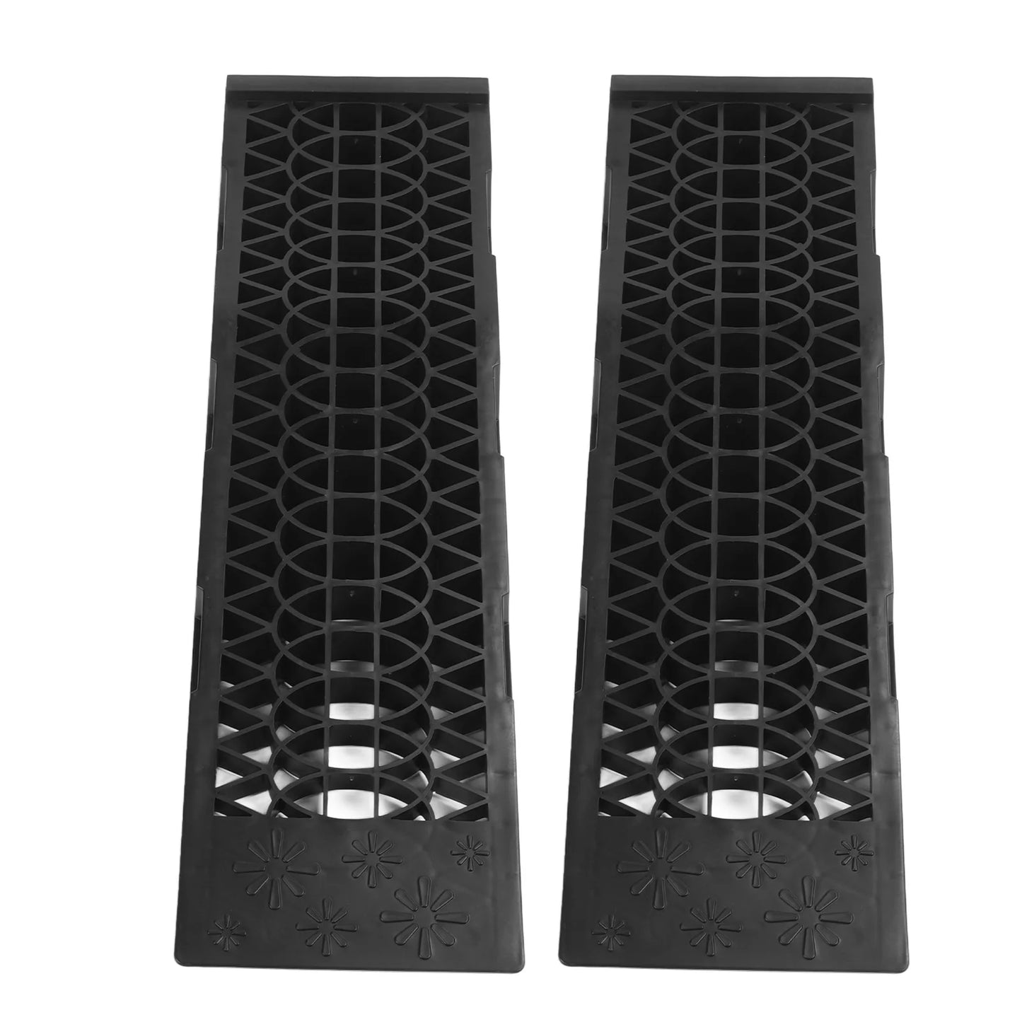 Heavy Duty Vehicle Ramps 4 400lbs Capacity Low  Car Ramps Plastic Automotive Ramp for Oil Change Maintenance Black