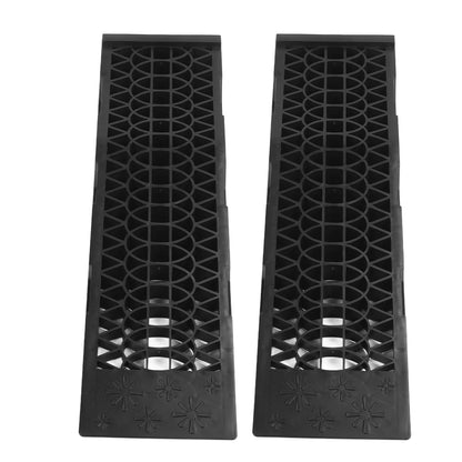 Heavy Duty Vehicle Ramps 4 400lbs Capacity Low  Car Ramps Plastic Automotive Ramp for Oil Change Maintenance Black