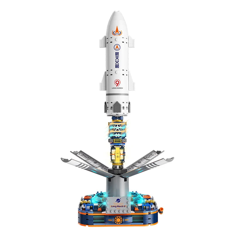 JAKI Building Blocks Rocket Aerospace Model DIY Assembly STEM Educational Toy Kids Birthday Xmas Gift Home Decor