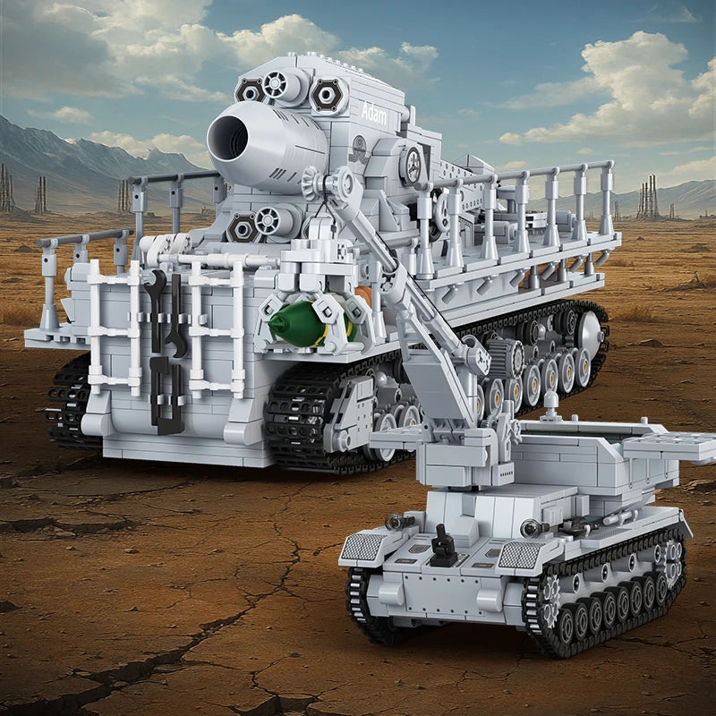 2875Pcs Creative Famous War Military Weapons Carl Mortar Building Blocks Model Tank Bricks Toys for Boys Birthday Gift Set