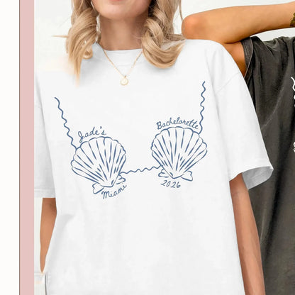 Personalized Custom Beach Bachelorette Shirts Bikinis Last Toast on the Coast Party Gift Tops Cotton Y2K T-Shirts Streetwear