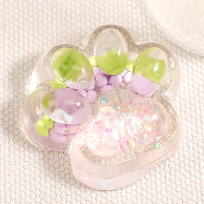 Fruit Cat Paw Squeeze Toy Kneading Soft Fruit Pinch Fidget Toy Handmade Cat Paw Slow Rebound Decompression Toy Children Gifts