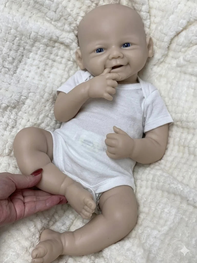 OtardDolls-45cm Open Mouth Solid bebe reborn de silicona Girl Dolls With Rooted Hair Handmade Paint & Unpaint Skin Reborn Doll