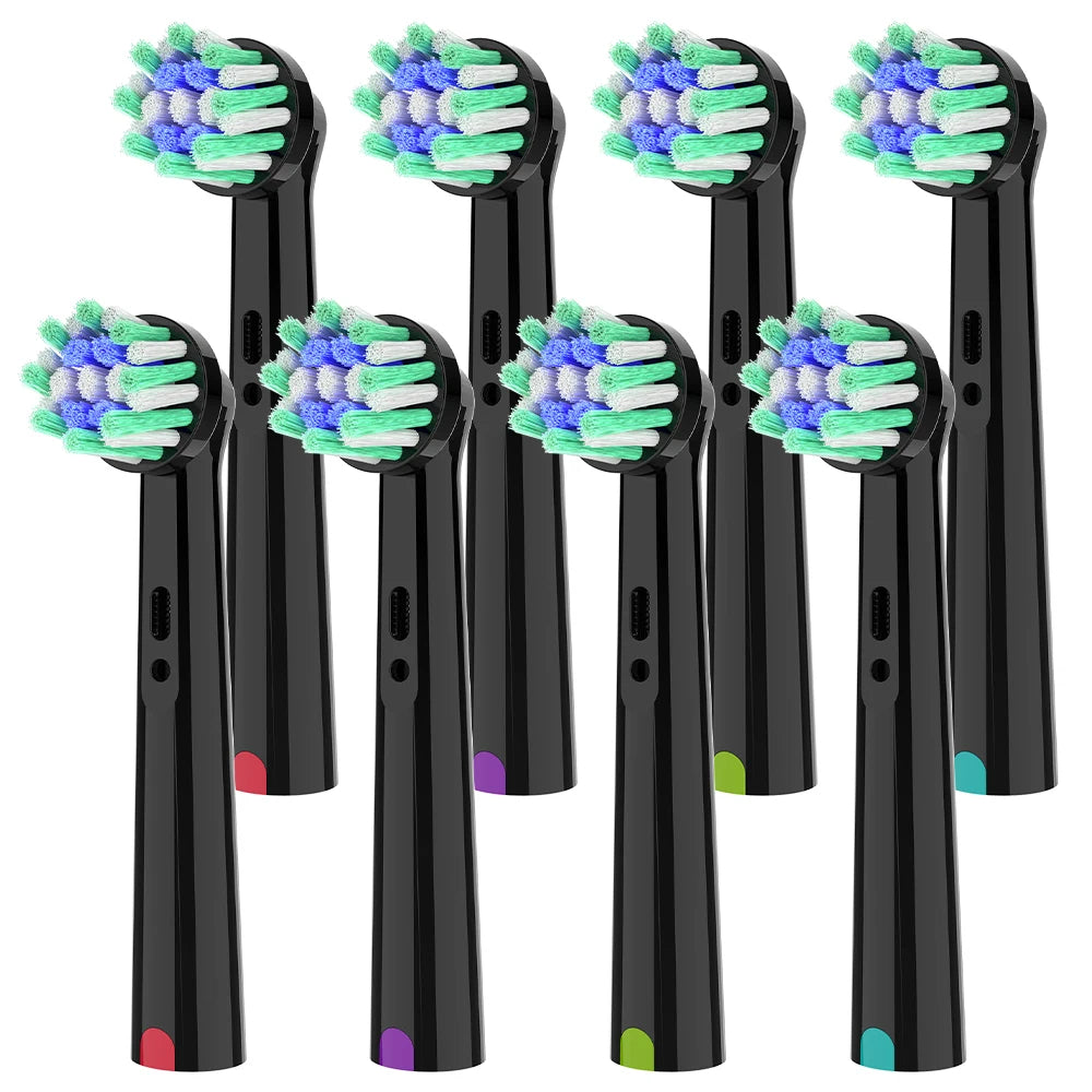 4/8/12/20pk Cross Bristles Brush Heads Compatible with Oral B Electric Toothbrush, Replacement Toothbrush Head for Pro 1000 500