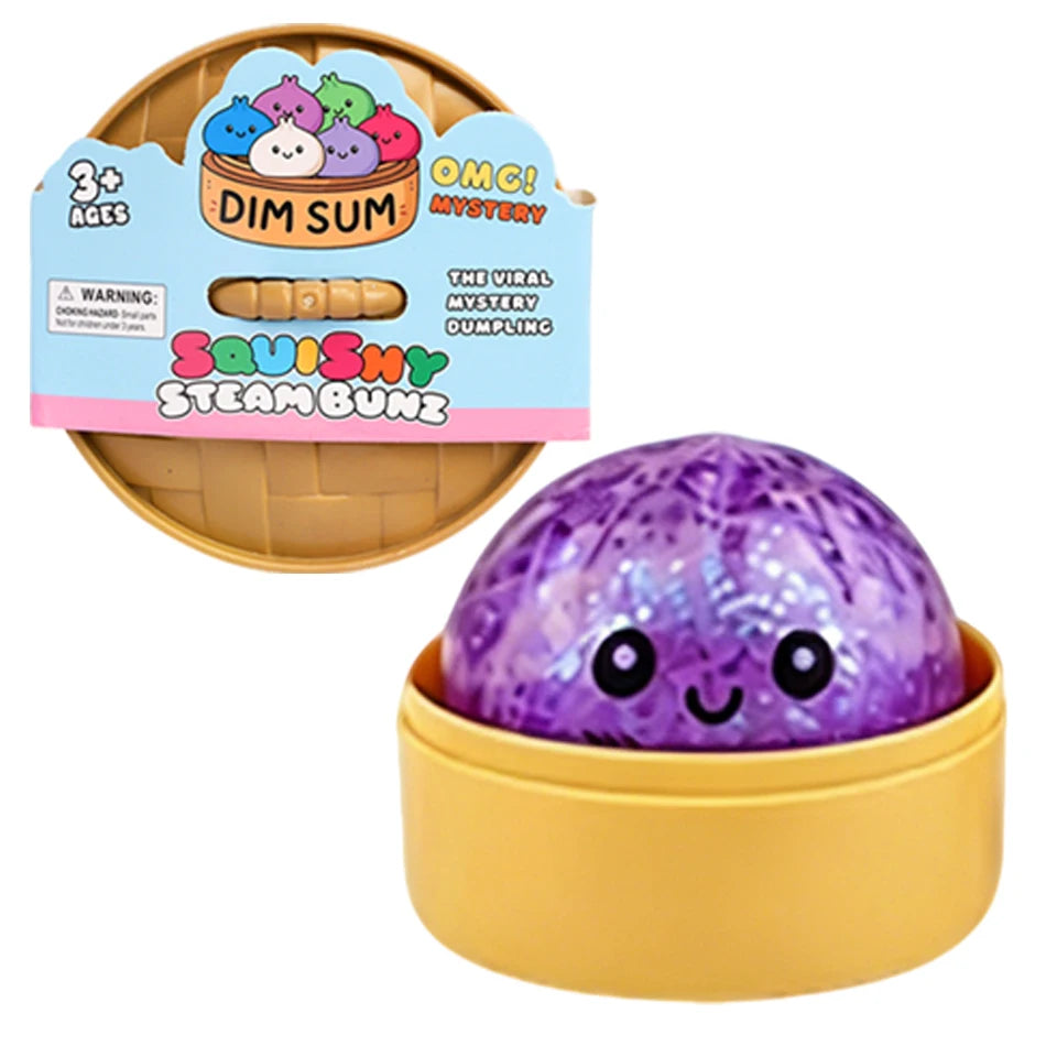 Glitter Dumpling Squishy ULTRA RARE Gold Glitter Hidden Edition Dumplings Sensory Steamer Soft TPR Dough Ball for Stress Relief