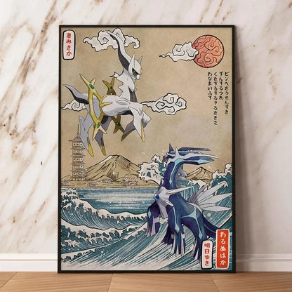 Classic Canvas Hd Prints Poster Pokemon Charizard Blastoise Cartoon Character High Quality Home Living Room Mural Decorative