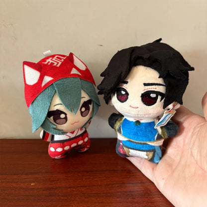 Hot New Lovely Cartoon Anime Game Overwatch Hero Character Kiriko and Wuyang Plush Toys Keychain Bag Pendant Decor Plushie Doll