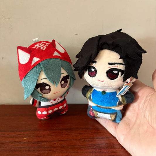 Hot New Lovely Cartoon Anime Game Overwatch Hero Character Kiriko and Wuyang Plush Toys Keychain Bag Pendant Decor Plushie Doll