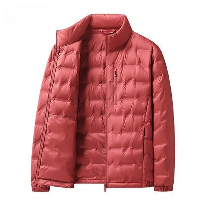Men's Lightweight down Jacket 90% White Duck down Windproof Stand Collar Youth Versatile Trendy Urban Casual Outdoor Style
