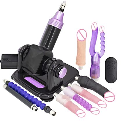 60W Automatic Sex Machine with Big Black Dildo for Women Love Machine Masturbation Pumping Gun for Couple Men Sex Toys