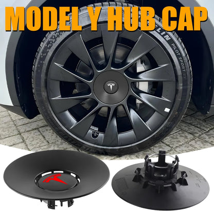 4pcs For Tesla Model Y Performance 21-inch Car Wheel Hub Center Cover Replacement Parts Auto Tire Hubcap Badge Decor Accessories