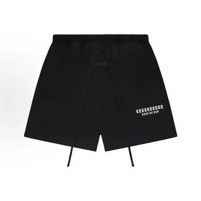 25SS Classic Men's Drawstring Shorts Luxury Design Double Row Silicone Letter Logo Shorts High Street Couple Loose Matching Set