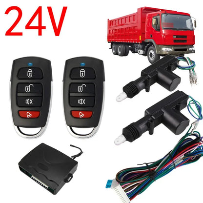 NEW 2 Door Truck Central Door Lock Keyless Entry System Without Siren For 24V DC Vehicle Which Withdout Central Door Lock System