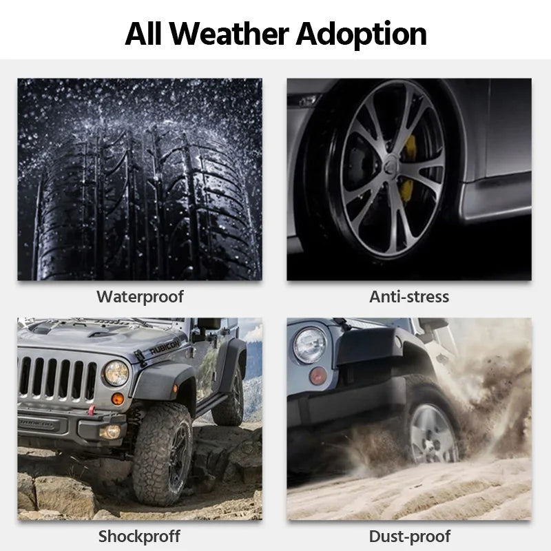 TPMS Car Tire Pressure Monitor System 4 Sensors Solar & USB Charging Intelligent Tyre Pressure Temperature Alarm Monitor