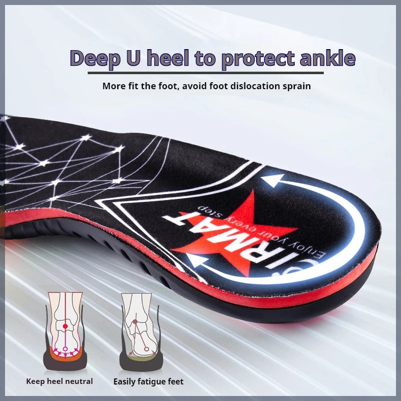 Anti-Fatigue Sports Insoles, Multi-Shock Absorption Cushion Inserts TPU Support Insoles for Basketball & Running Shoes 2Pcs/4Pcs