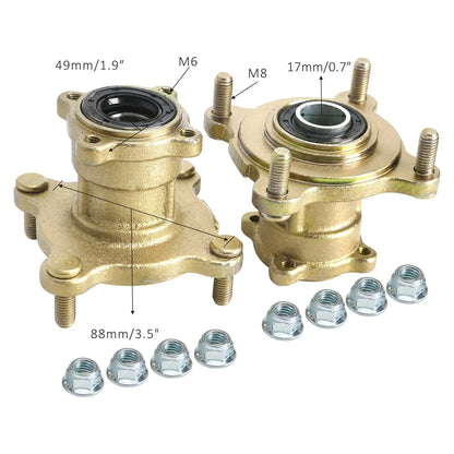 4 Stud Front Wheel Rim Hub Bearing for110/125/150cc Go Kart ATV Quad Bike Buggy