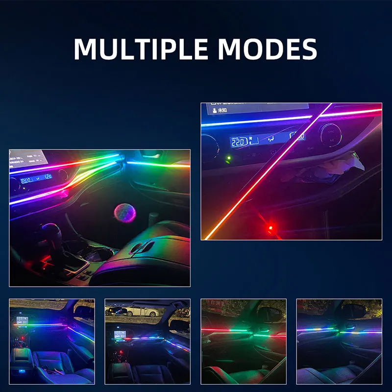 2in1 LED Car sunroof light Symphony USB Acrylic Atmosphere light RGB Car Roof ambient light Led interior ambient light for Tesla