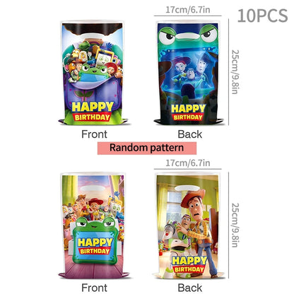 Toy Stories Theme Birthday Party DIY Decoration Toy Inspire Backdrop Hot Anime Cartoon Paper Plate Cup Birthday Party Supplies