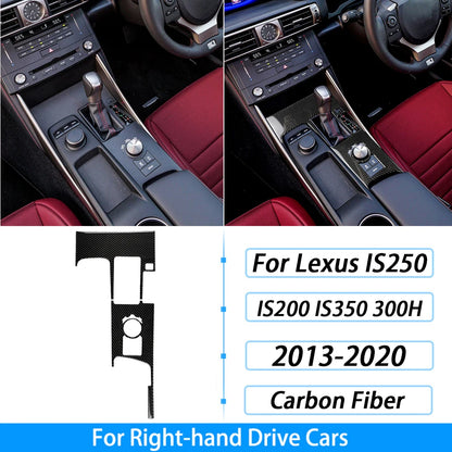 For Lexus IS250 IS350 300H 2013-2019 Carbon Fiber Gear Shift Air Outlet CD AC Window Lift Set Car Interior Accessories Sticker