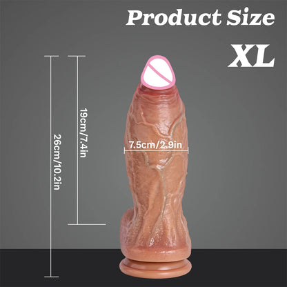 oversized mega realistic dildo big ass vaginal dilation masturbation wand thick penis male and female sex toys for super gamers