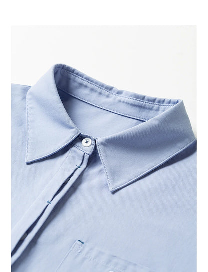TOYOUTH Women Easy Morning Lazy Shirts 2026 Spring New Wrinkle-Resistant Low-Maintenance Light Spring Cotton Blouses