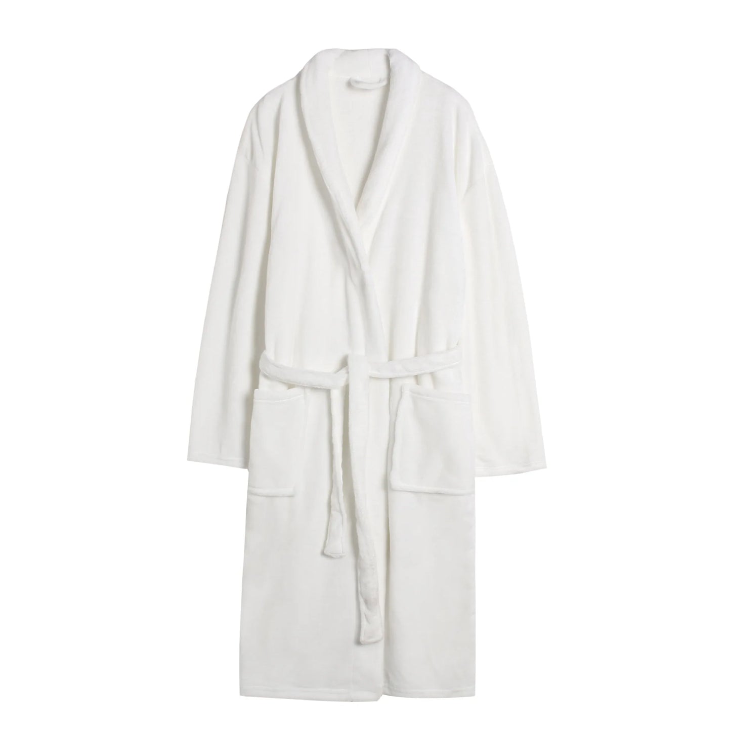 ex Thi Coral Fce Robe Long Flannel Pajamas Autumn Winter Home Clothes Air Conditioning Morning Gown Couple Pyjamas