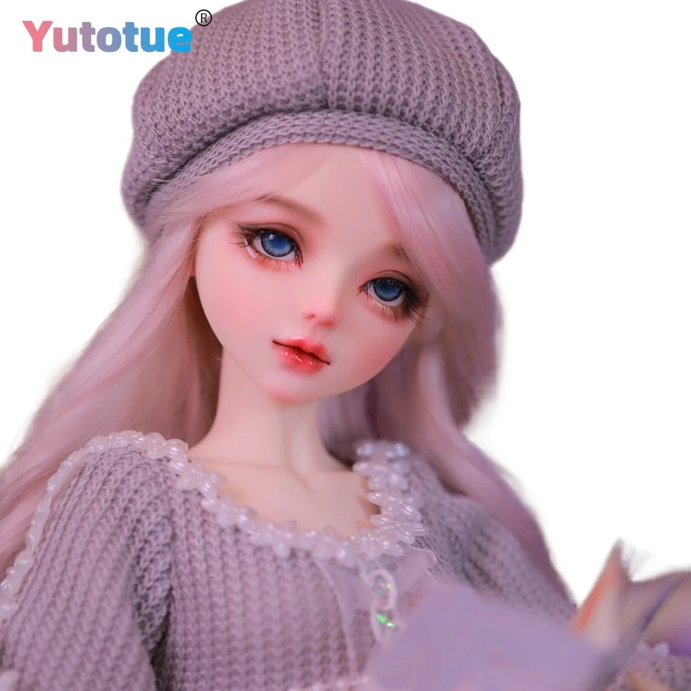 YUTOTUE 56cm Height Girl Doll with Fashion Clothes Set Curly Hair Wig Handpainted Makeup Large BJD Doll Toy