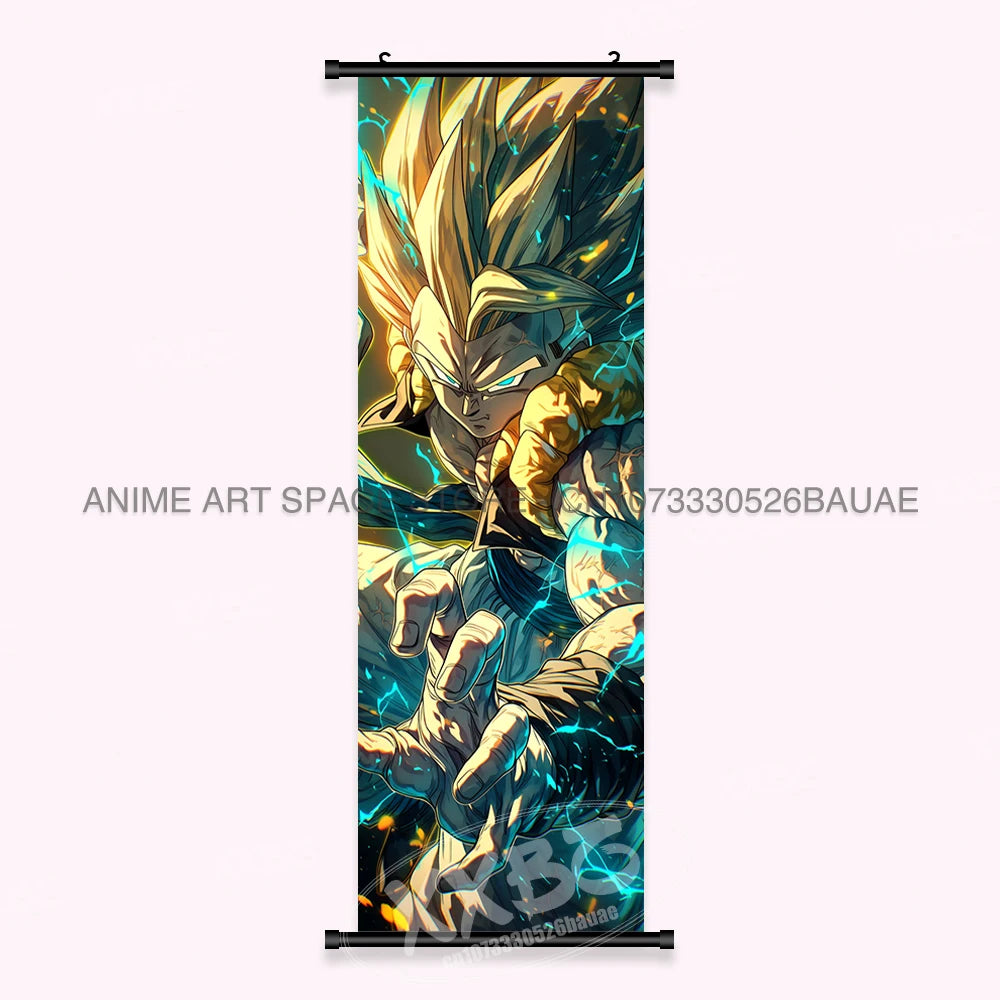 Dragon Ball Anime Wall Artwork Canvas Mural Scrolls Pictures Anime Character Son Goku Hanging Painting Poster Home Decoration