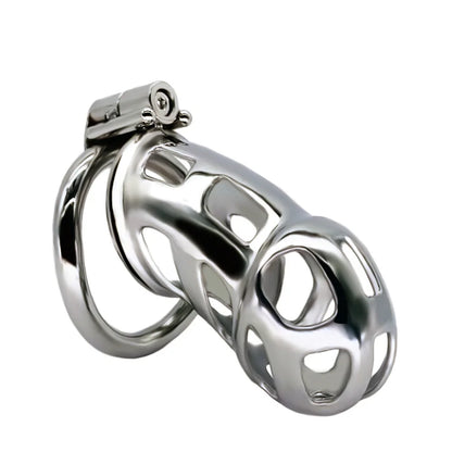 Stainless Steel Male Chastity Device Metal Cock Cage with Arc Penis Rings BDSM Gay Erotic Urethral Device Adult Erotic Sex Toys