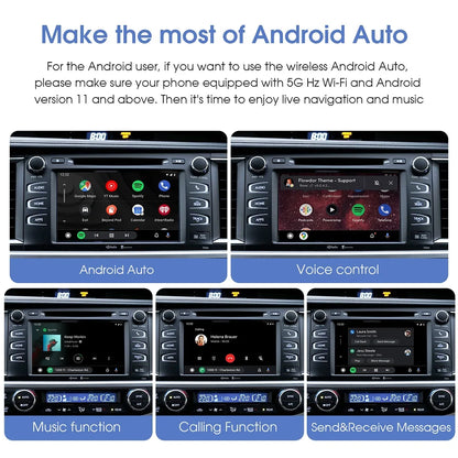 Wireless Carplay Android Auto for Toyota with Touch2 Entune2.0 2014-2019 Fits for Tundra/Highlander/RAV4/Tacoma/Camry/Corolla