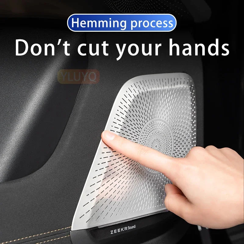Car audio cover For ZEEKR 7X Door Horn Cover Audio Protective Cover Metal Car Interior Trim Accessories