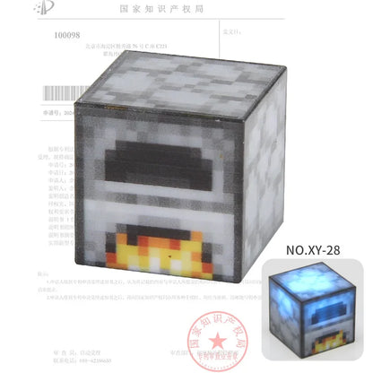 2CM Light-up Magnetic Square Building Blocks Replacement Parts DIY Educational Assembly Street Scene Lamp Bricks Kid Toy