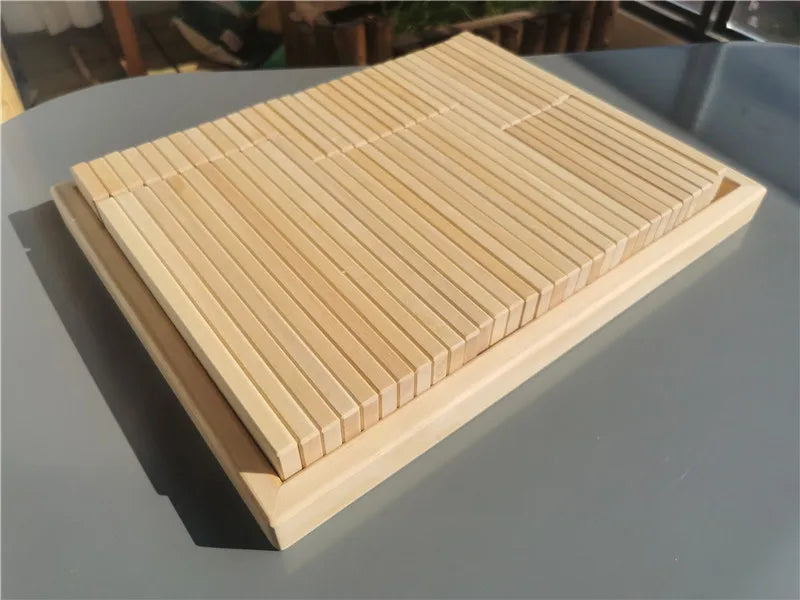 Large Rainbow Wood Building Slats Construct Cubes Blocks Pastel Stacking Timber Toys for Kids Early Learning