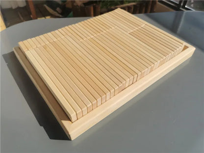 Large Rainbow Wood Building Slats Construct Cubes Blocks Pastel Stacking Timber Toys for Kids Early Learning