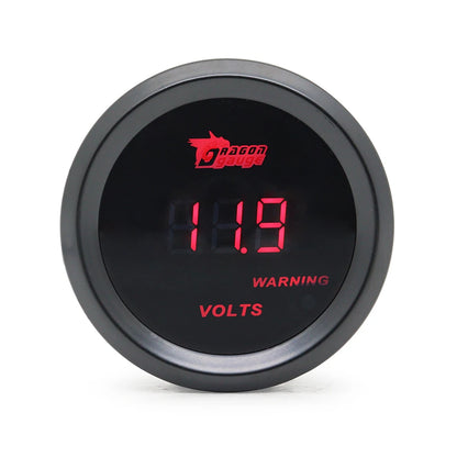 52mm Boost Gauge/Water Temp/Oil Temp/Oil Press/Voltage/Tachometer Gauge Digital Red led Black Case