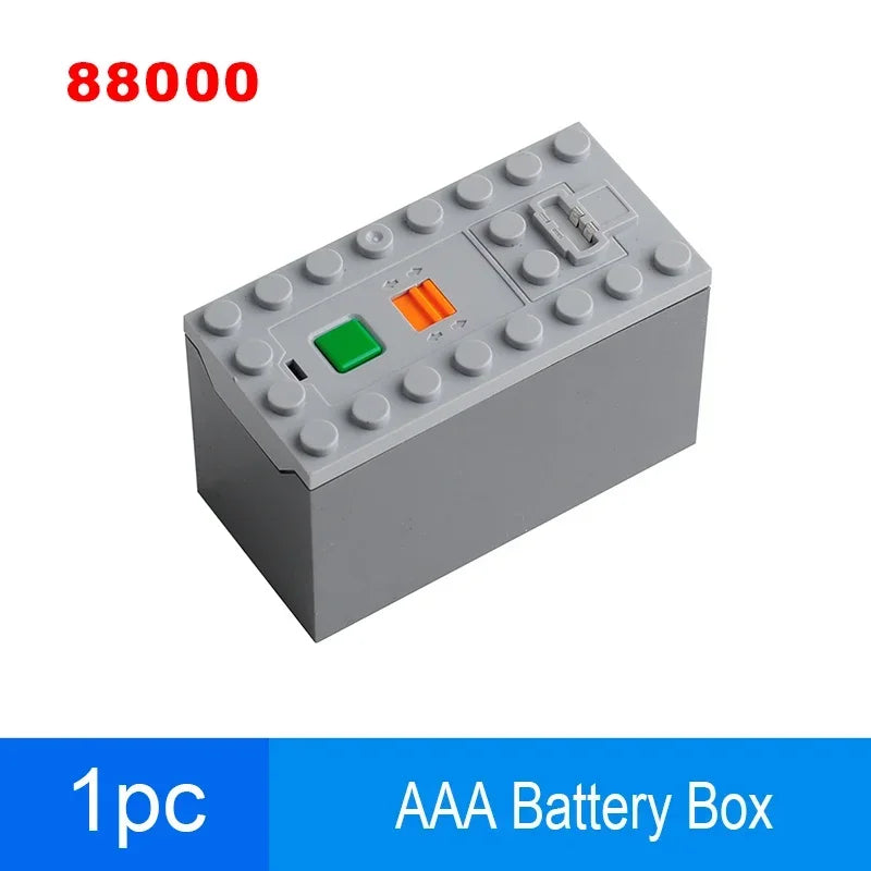 Technical Parts Train Motor 88002 MOC Pack Power Functions Battery Box Tracks Top Base Plate for Legoeds EV3 91994 74784 2871