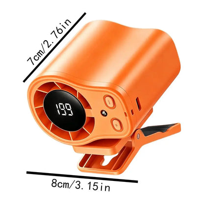 Universal Cooling Car Fan USB Rechargeable Clip on Portable Desk Fans with LED Display 360 Rotation Quiet for Car Camping