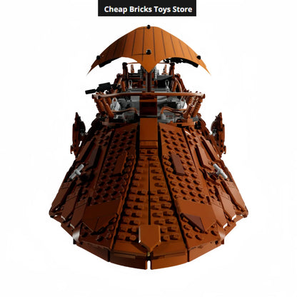 Cheapest 3942pcs Ucs Jabba Sail Barge Bricks Dispaly Model Space Movie Building Blocks Assemble Toy for Home Decor Adults Gift B