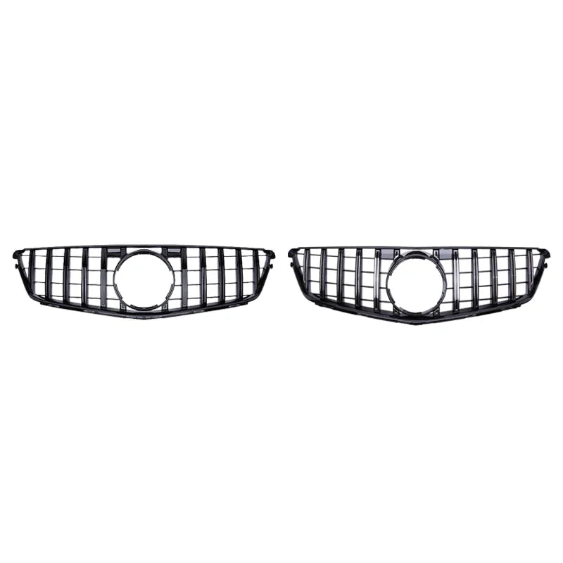 1 Piece Racing Grills Front Bumper Grille Hood Grill For Mercedes Benz C W204 07-14 Silver Style Bumper Grille Car Parts