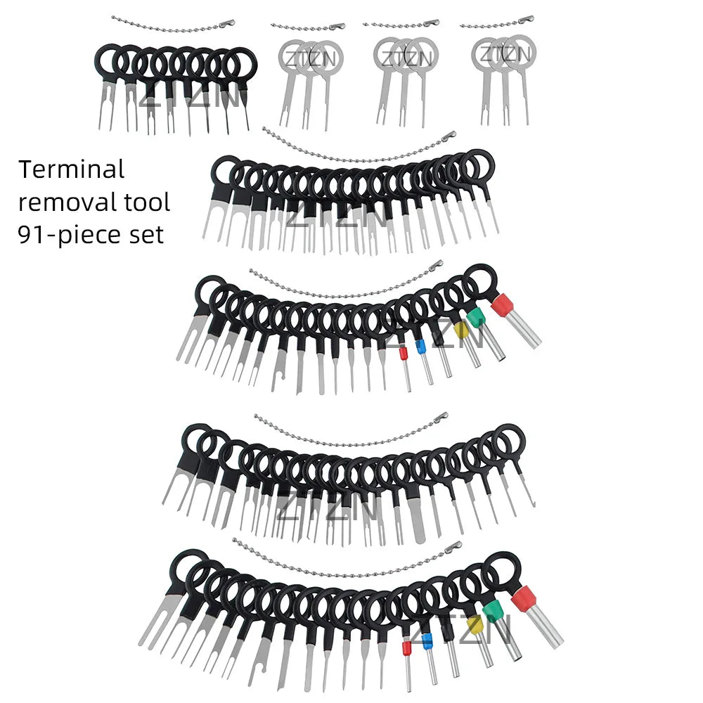 Car Terminal Removal Tool Kit - Wiring Harness Connector Pin Extractor Set with Storage Case for Automotive Electrical Repair