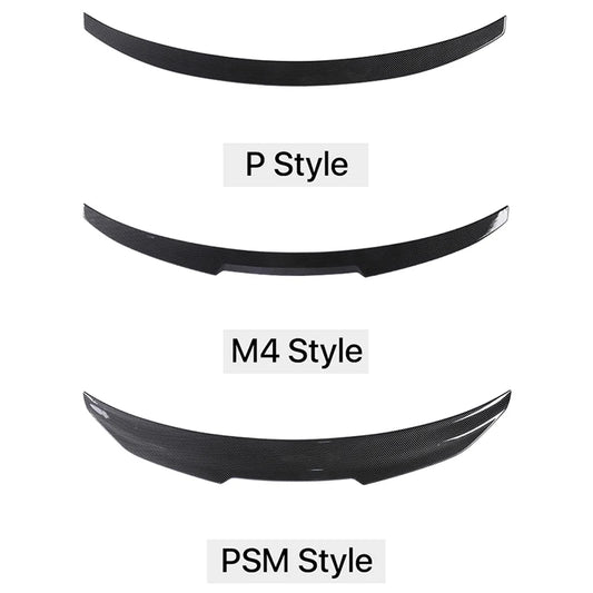 Rear Bumper Spoiler Lip Carbon Fiber MP M4 PSM Style Roof Trunk Wing Tail For BMW 2 Series F22 F23 F87 2014 -2021 Gloss Black