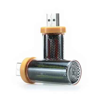Car USB Night Light Touch Dimmable LED Plug-in Retro Portable Mini Glass Bottle Car Atmosphere Lamp For Bedroom Desk