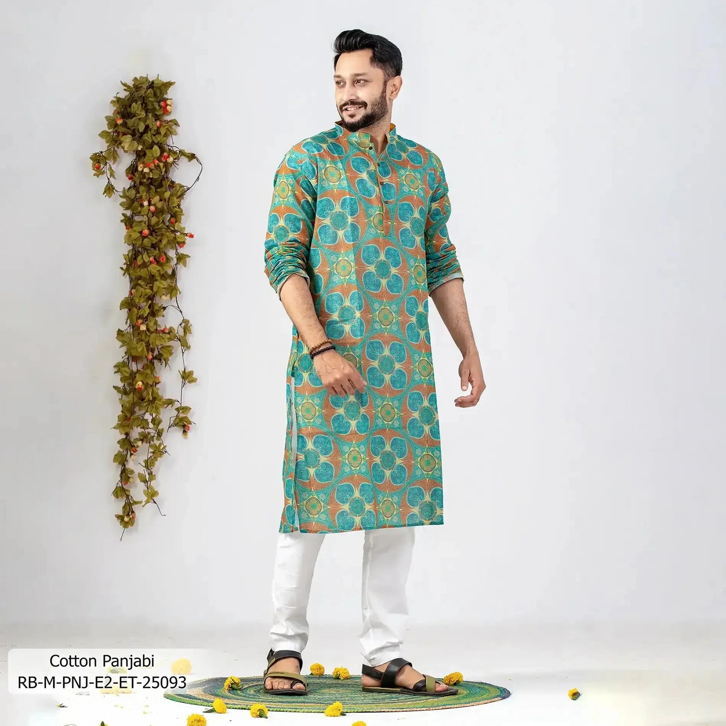 2026 Version Of Middle Eastern Style Muslim Robe Personality Bronzed Mid-length Long-sleeved Shirt Muslim Arabic Dress Men