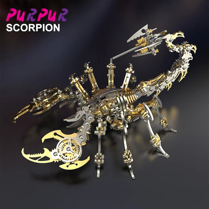3D Metal Puzzle for Adults, Mechanical Scorpion Insect Model Kit, DIY Metal Building Puzzle Set, Assembly Toy Gift for Men Boys