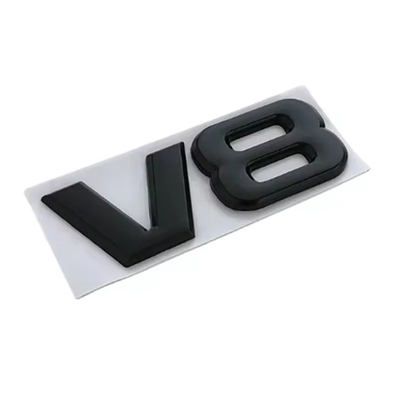 3D Metal V6 V8 Logo Universal Car Fender Emblem Badge Trunk Decal Stikcer For Toyota Land Cruiser VW Audi BENZ JEEP Accessories