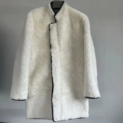 Winter Thicken Warm Sheepskin Fur Integration Long Real Leather Jacket Liner Men Women Whole Skin Lengthened Sheepskin Jacket
