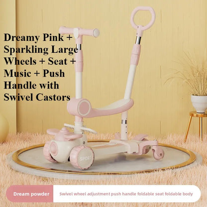 5-in-1 Toy Scooter for Boys and Girls–Children’s Scooter, Ideal for Developing Children’s Balance